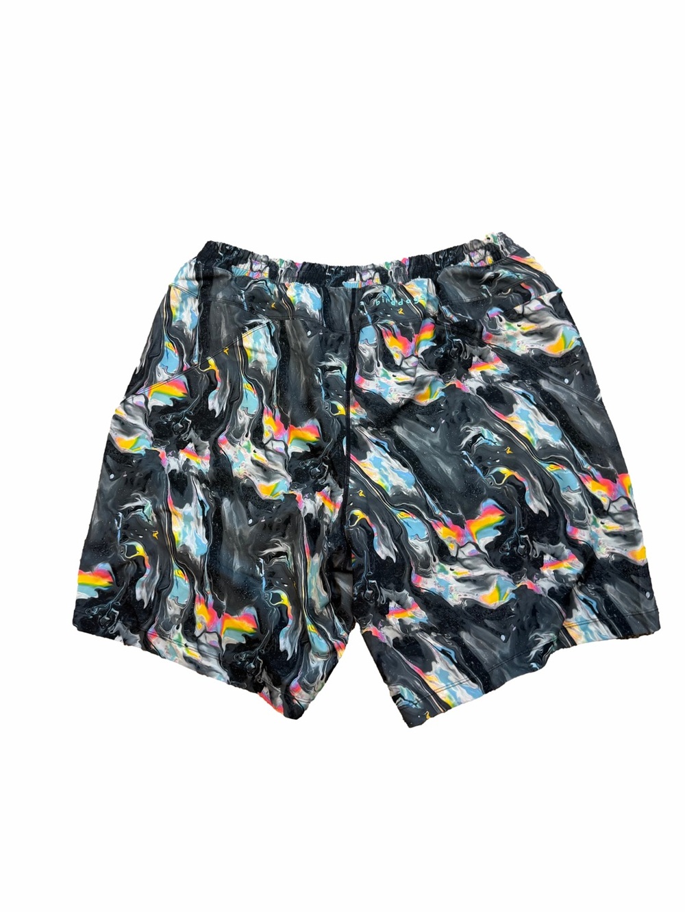 Birddog 3XL Athletic lined shorts Rainbow marble print stretch preformance